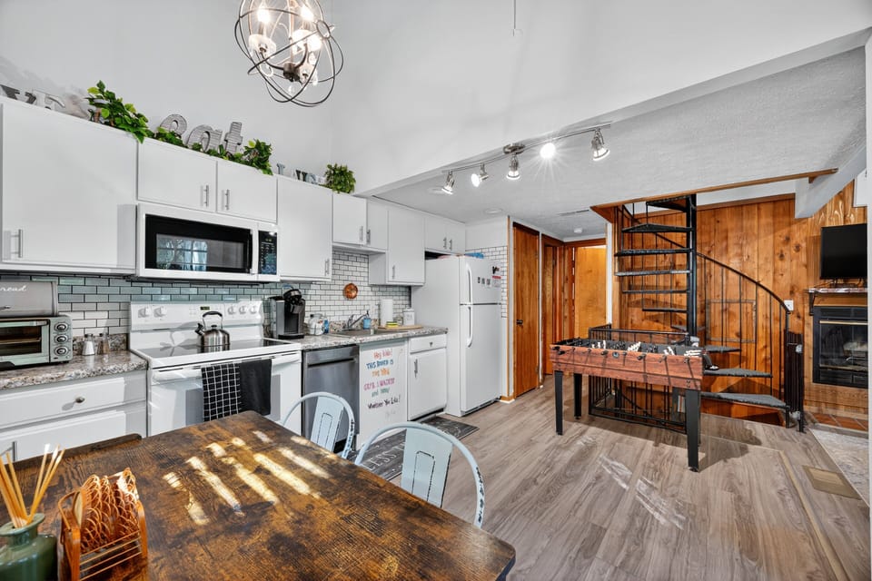 Indoors, Hardwood, Kitchen, Appliance, Refrigerator
