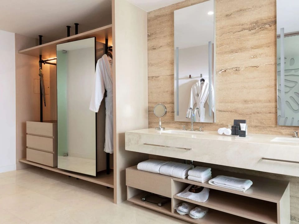 Refresh each morning with spa-like vanity and plush towels.