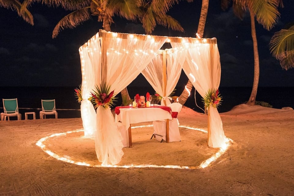 Outdoor banquet area