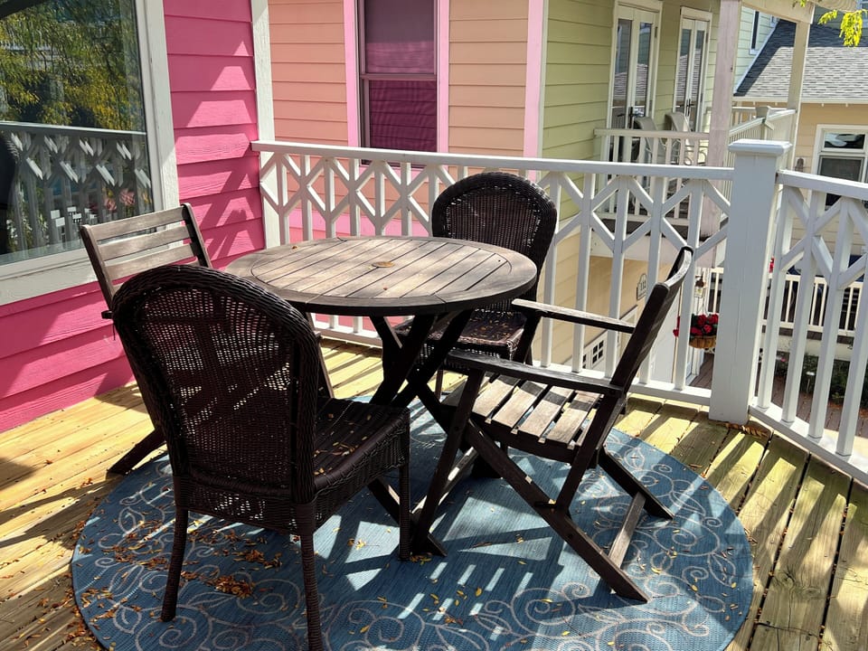 Primary Bedroom Private Deck - Great Place for a Card Game