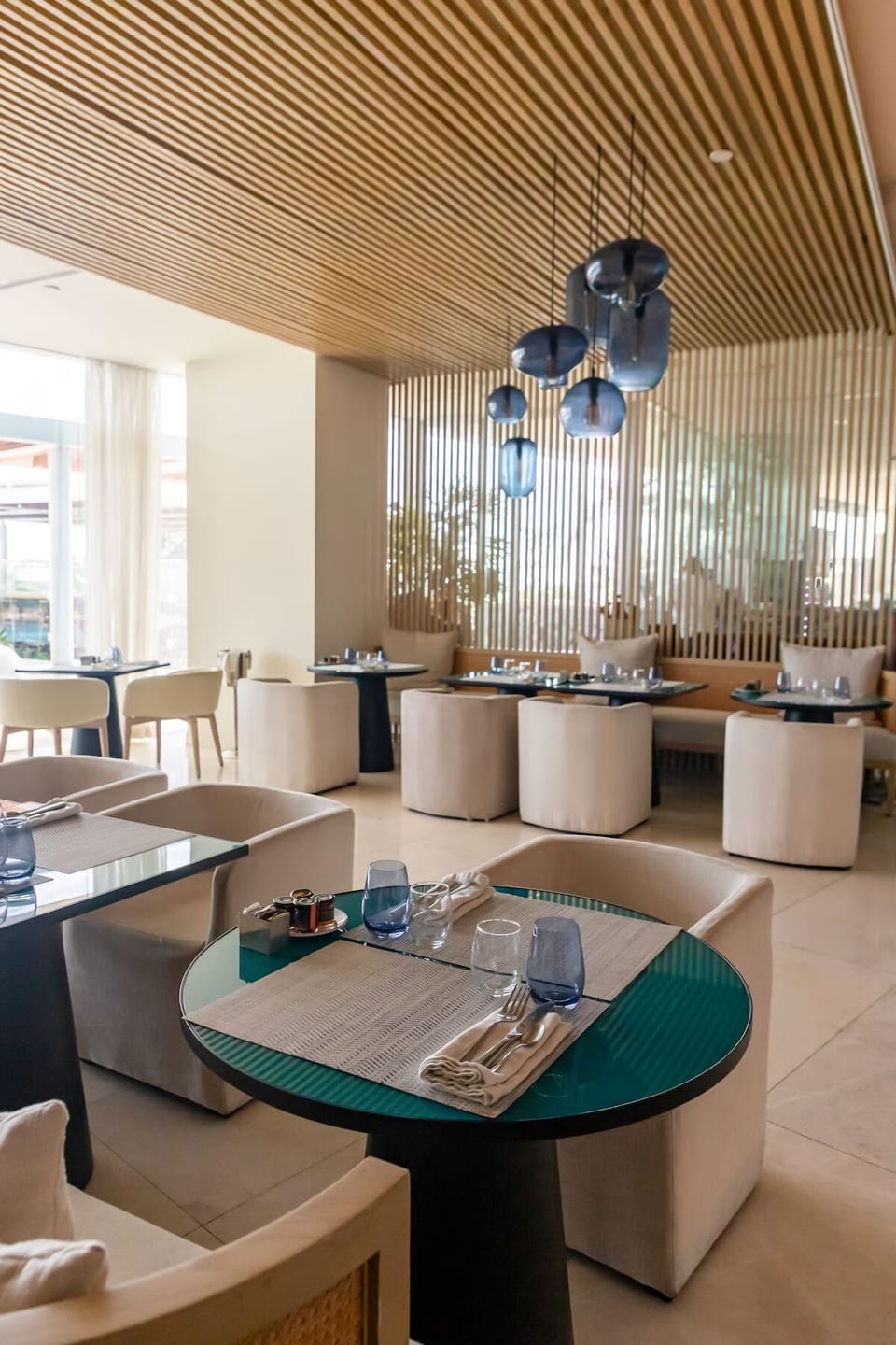 Savor leisurely breakfasts in a bright, design-forward dining lounge.