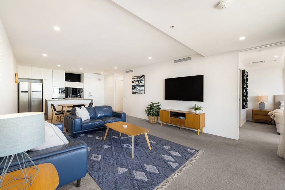 Open plan living area filled with natural light