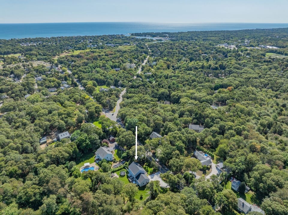 Aerial view of property