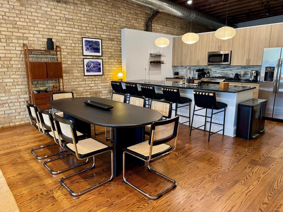 Kitchen-dining area open-concept layout