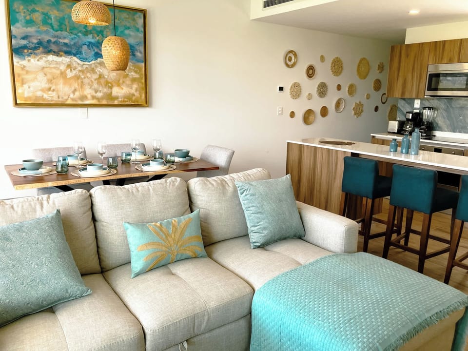 Living room with sofa bed