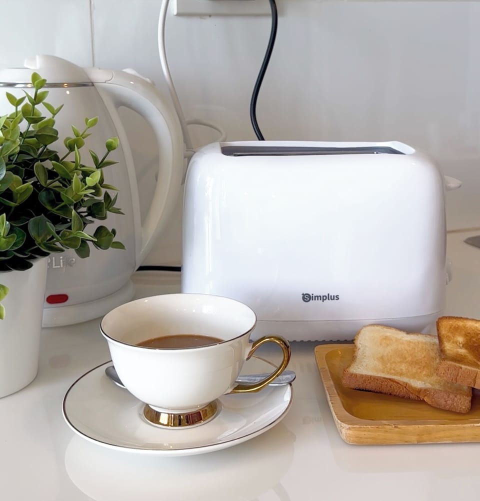 Morning coffee and toast — simple happiness.