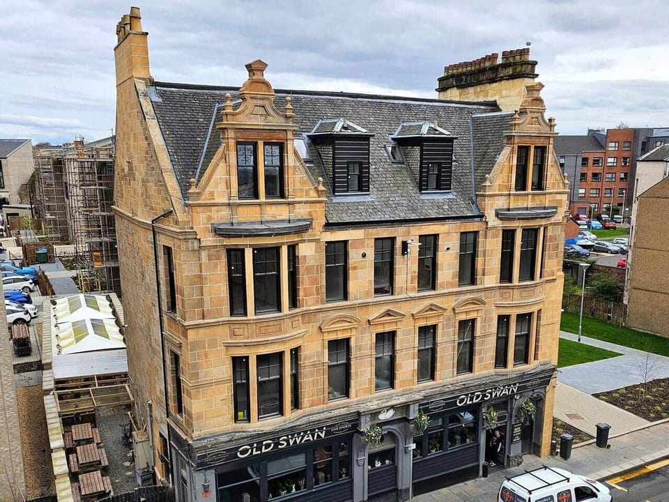 Aerial of front exterior