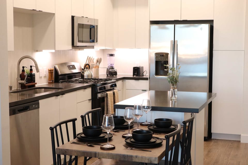 Modern Dining table and chairs for four in a Warm, Welcoming Setting