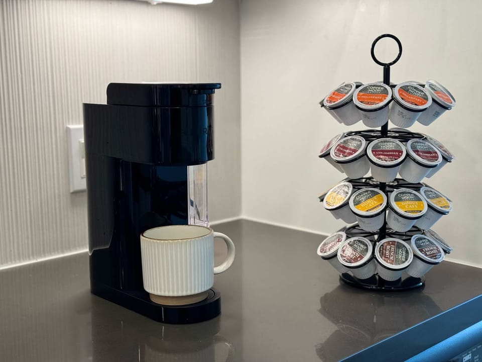 
Start your mornings right — fresh coffee at your fingertips.