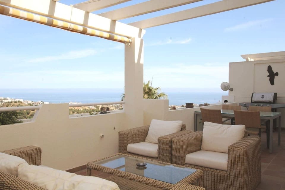 Terraza con vistas panorámicas espectaculares y barbacoa