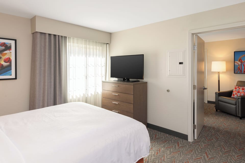 Stretch out and enjoy a quiet night in a cozy bed.