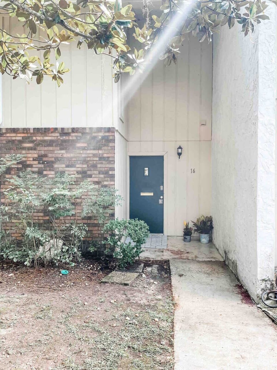 Our humble exterior. Recently pressure washed for a clean exterior. More improvements coming soon. 