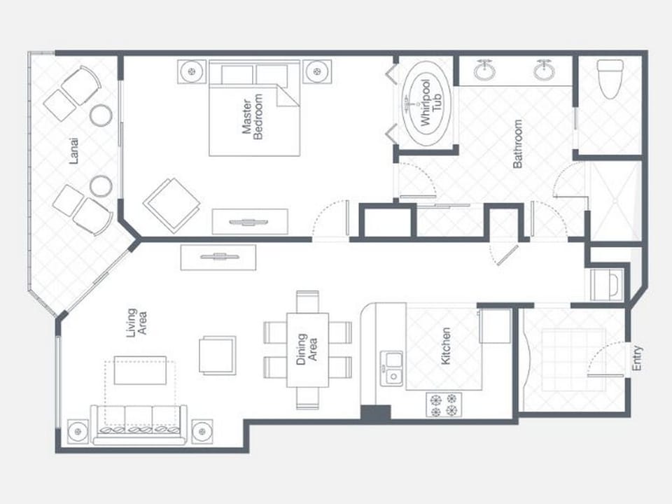 One bedroom ocean front villa with balcony