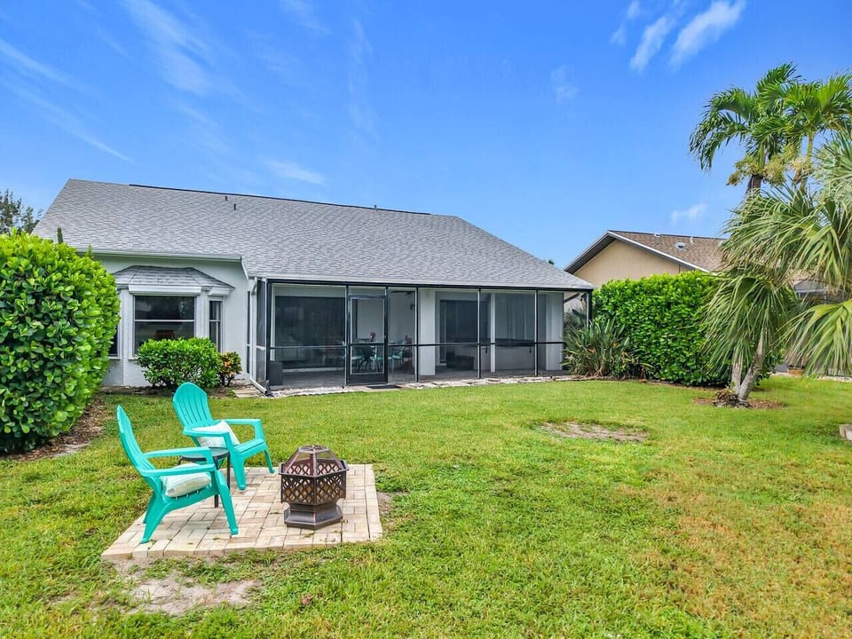 Welcoming front view of your private Naples retreat.