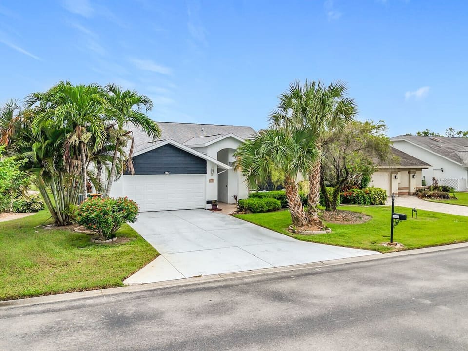 Welcoming front view of your private Naples retreat.