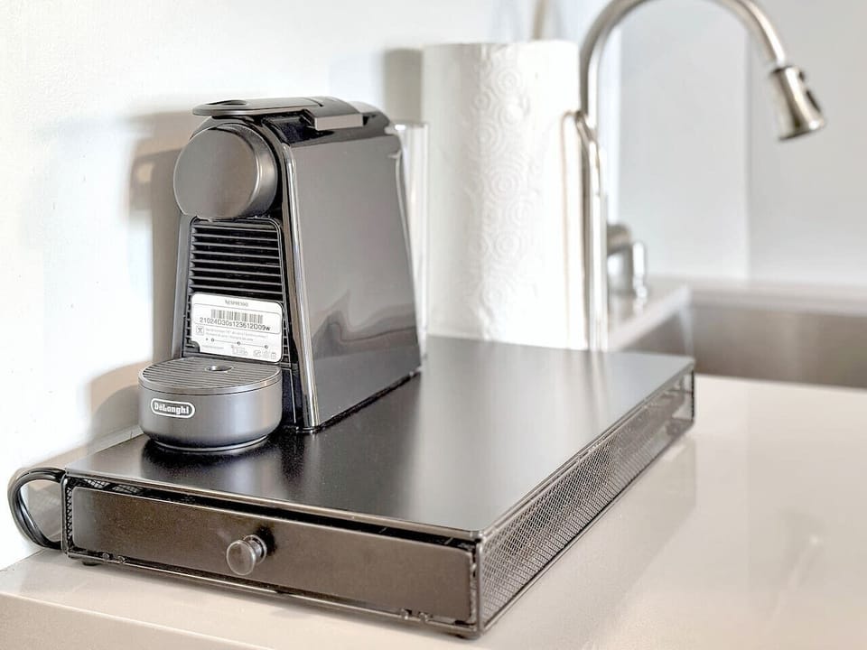 Small but functional space for prepping light meals and snacks.