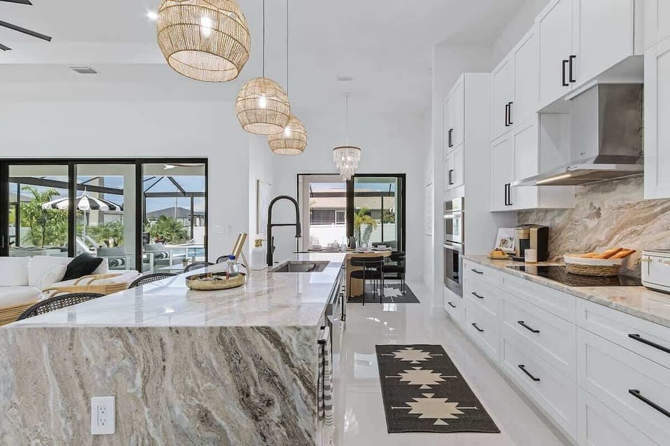 Fully stocked kitchen with modern appliances, cookware, and all the essentials.