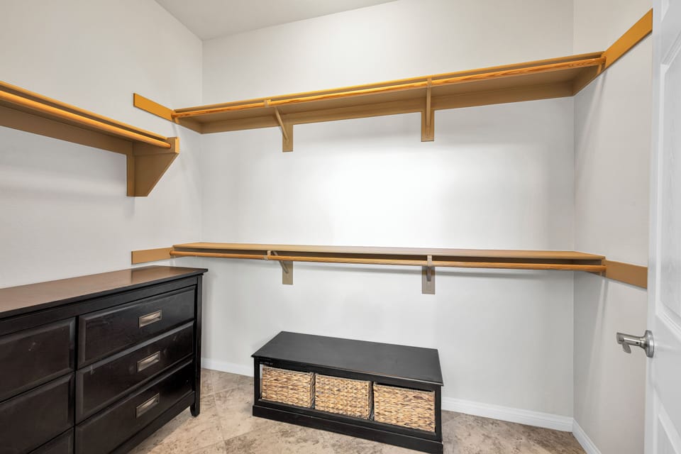 Primary walk in closet