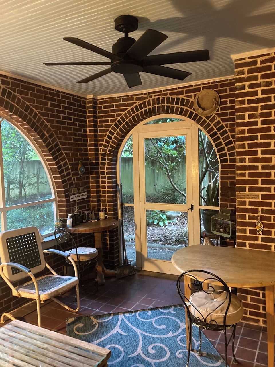 Nap away under the fan on the glider or dine in on the screened porch.