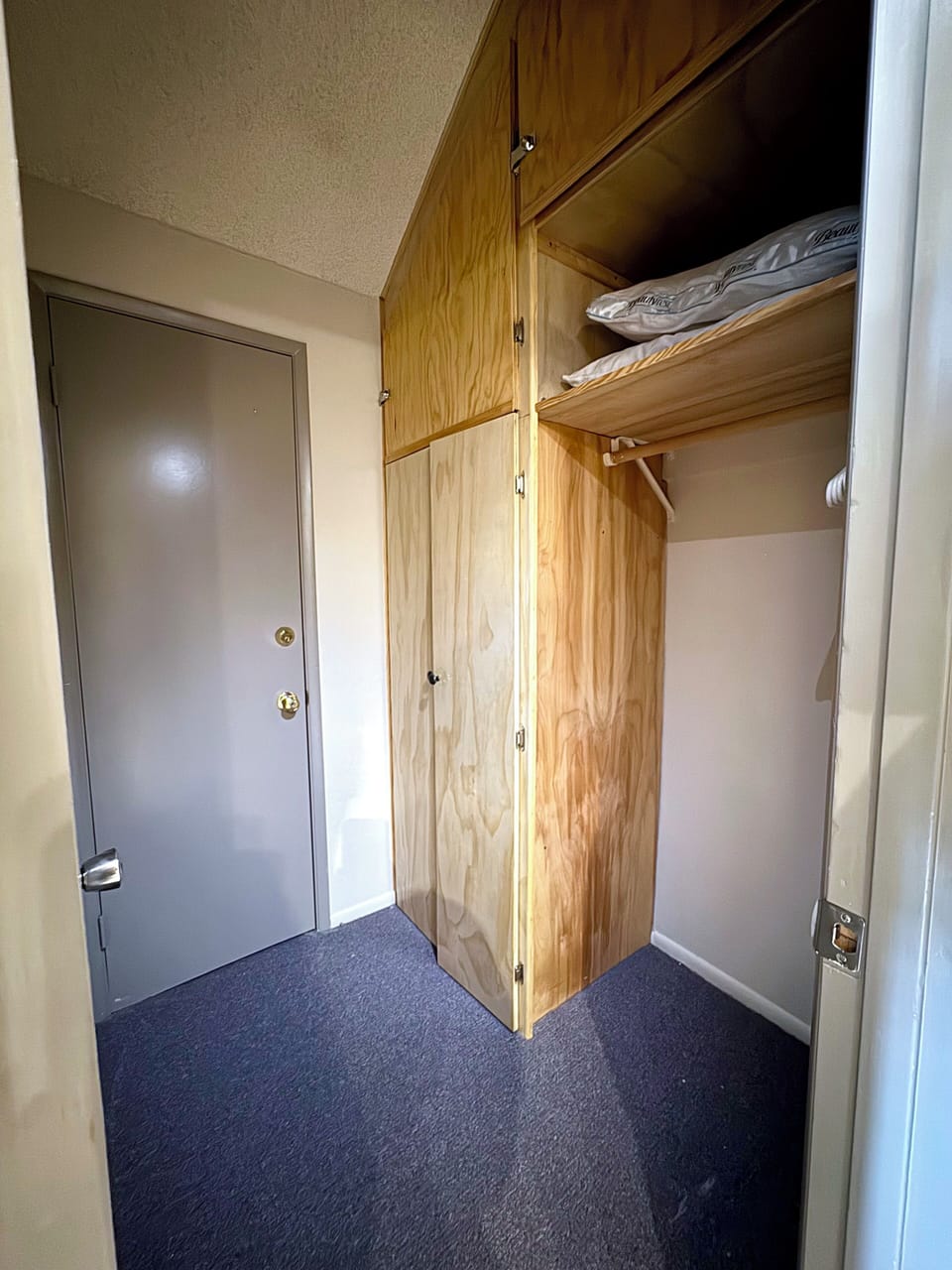 Loft has nice sized walk-in closet.