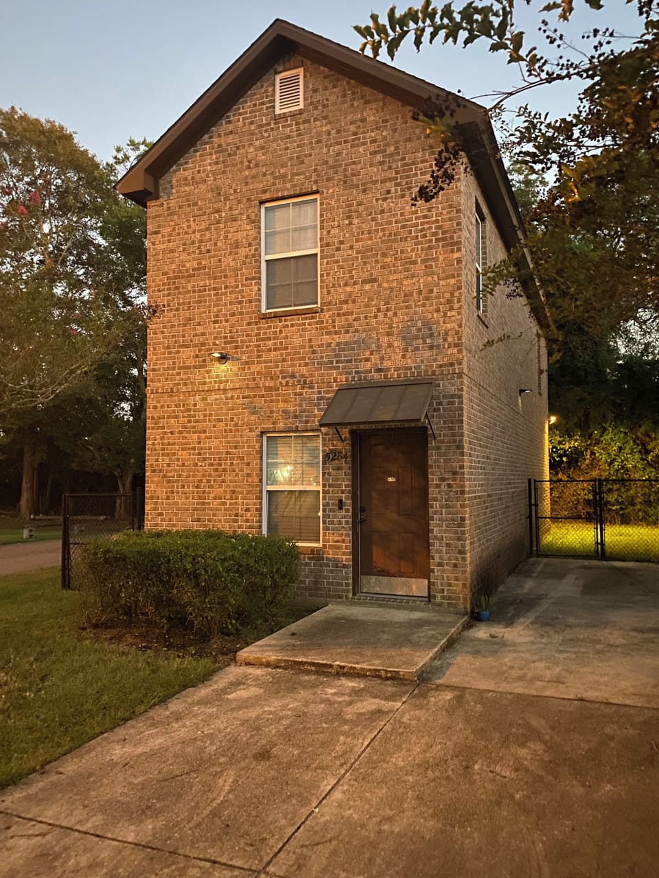 Front exterior at night