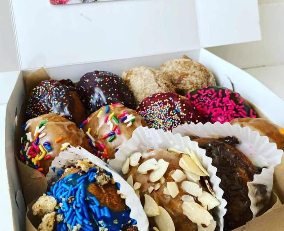 Sweet Crimes Bakery - Dedicated gluten-free bakery with a small, but cozy, cafe area. The display case is fully stocked with our well-known staple items (donuts, carrot cake, etc.), as well as our seasonal specials.