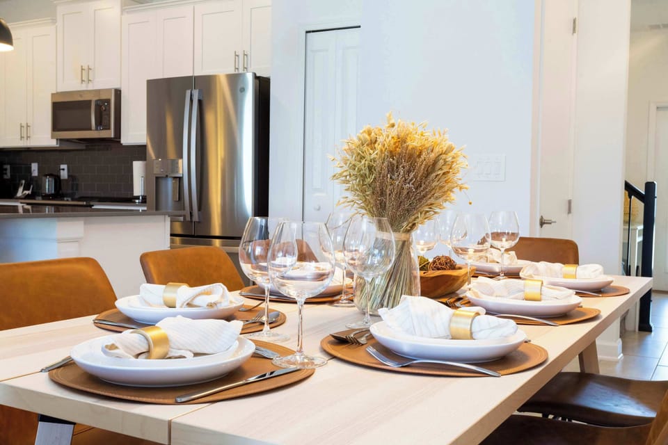 Dining integrated with kitchen area