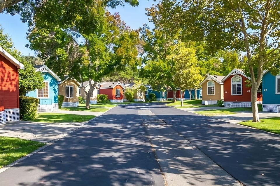 Cruise the quaint lane lined with storybook cottages and shade.