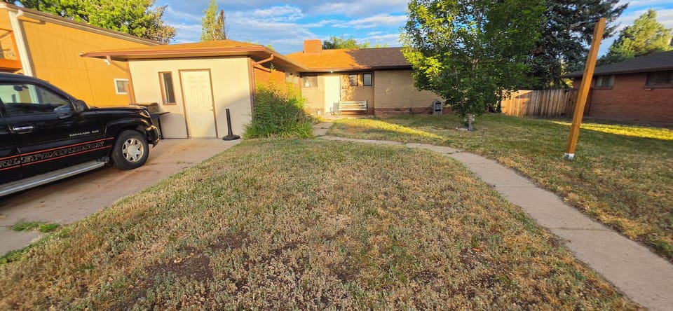 Front of house. 