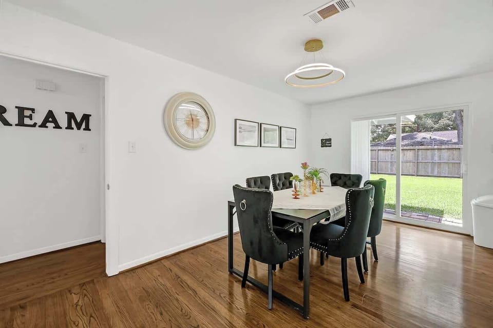 Dining area with garden view