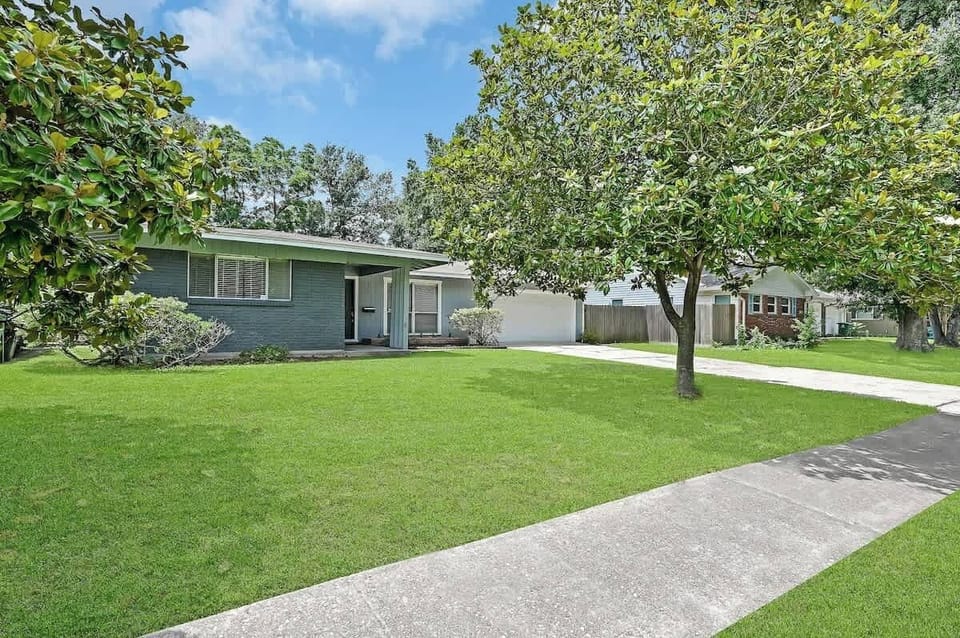 Charming home with green lawn