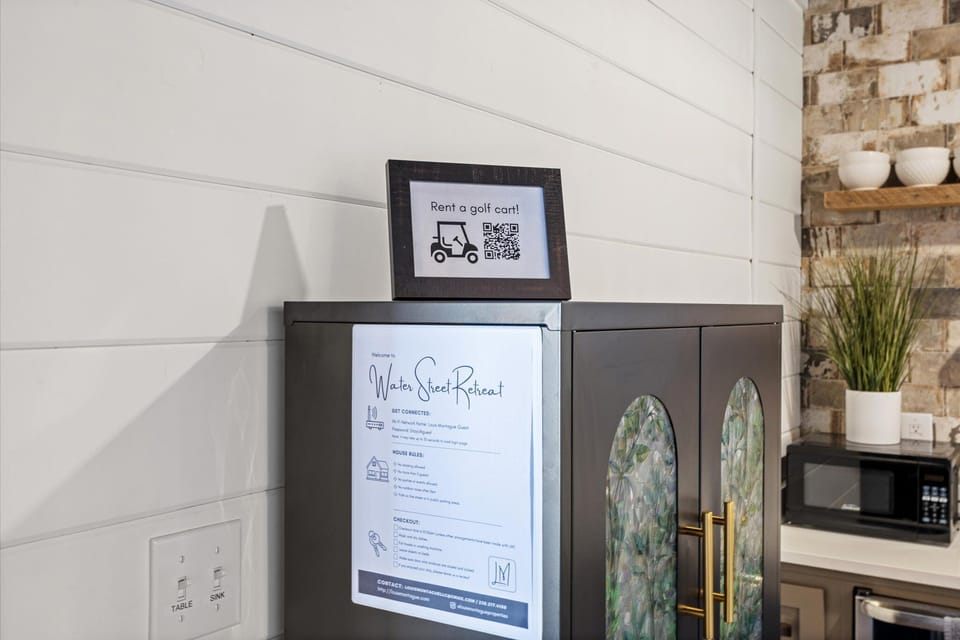 Welcome to Water Street Retreat: Discover adventures with our rental golf cart option!