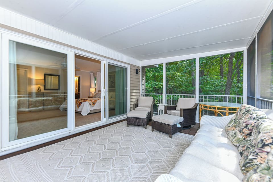Private deck off primary bedroom