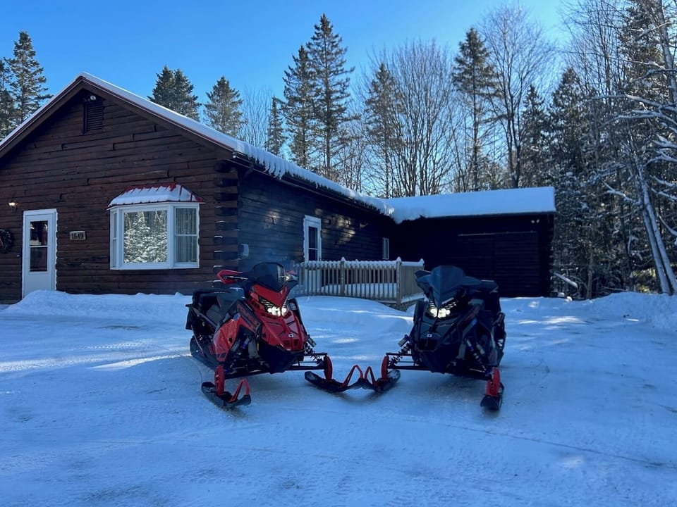 Cabin Exterior-Snowmobiles Welcome!