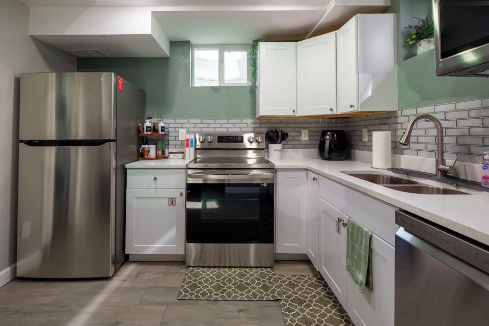 Large kitchen - full size appliances, coffee bar and basis cooking tools