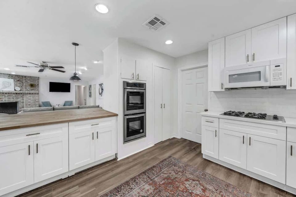 Bright kitchen with modern appliances