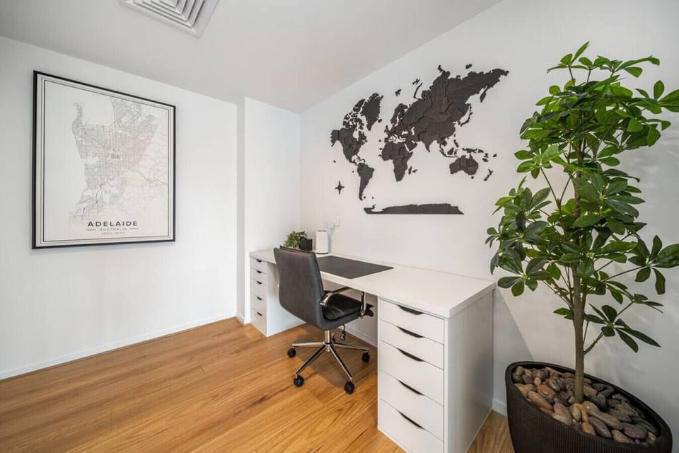 Stay productive in the dedicated study nook, designed for focus without sacrificing comfort.