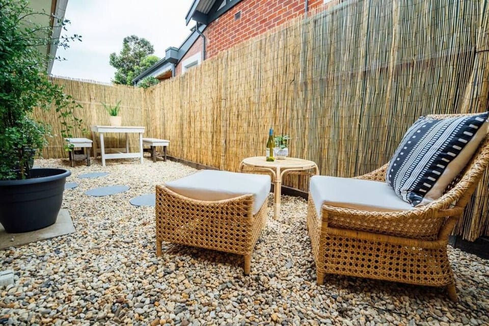 The private courtyard offers ample space to kick back and relax in the sunshine.