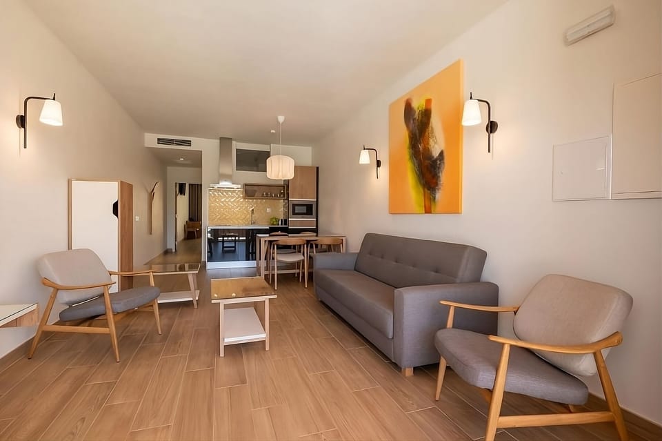 Lounge comfortably with plenty of seating for everyone.