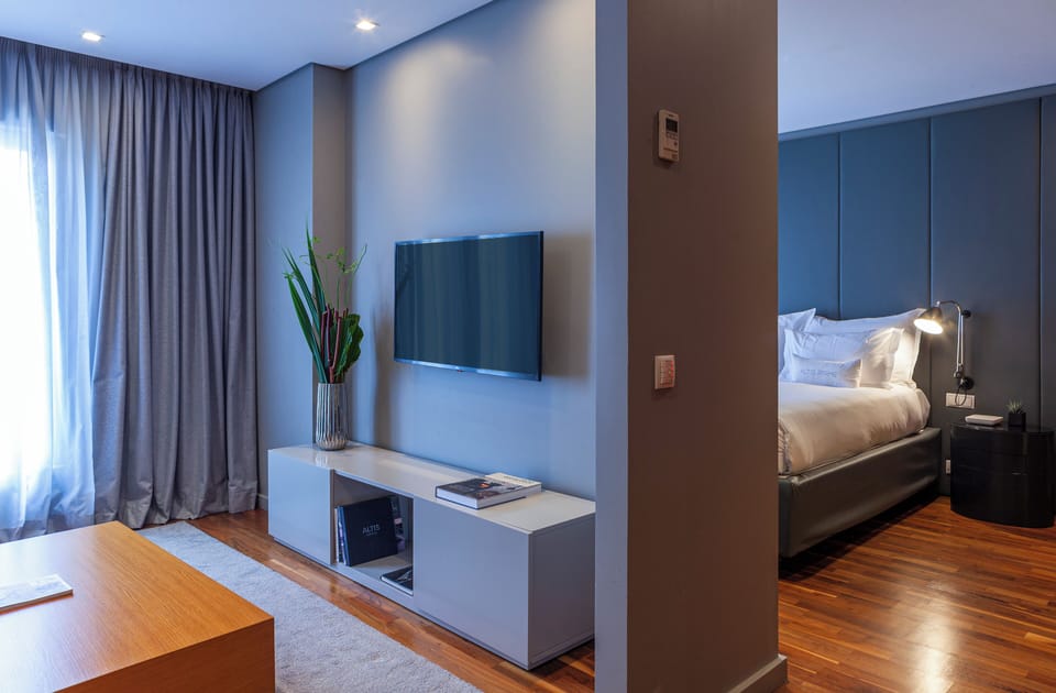 Enjoy easy suite living with TV comfort near the bedroom.