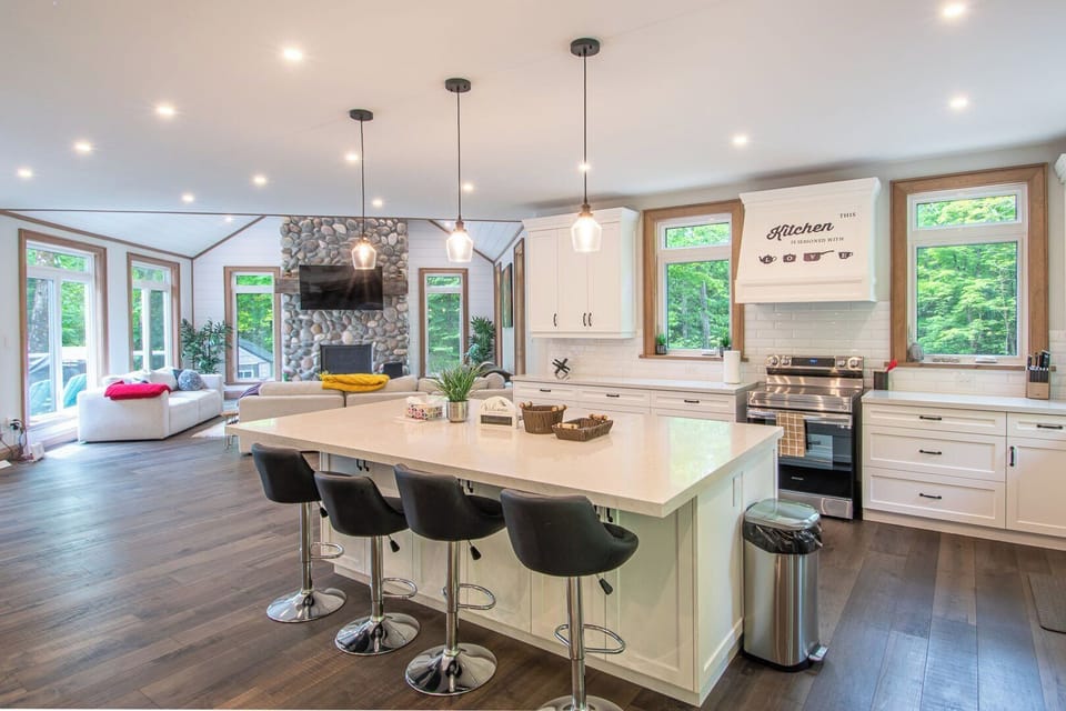 Kitchen into Living Room