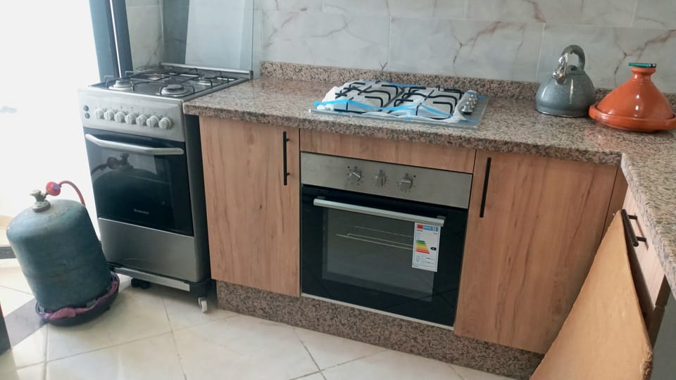 the kitchen