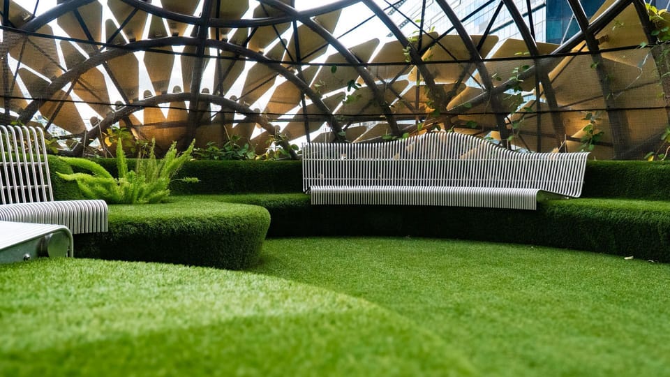 Beautifully landscaped garden spaces