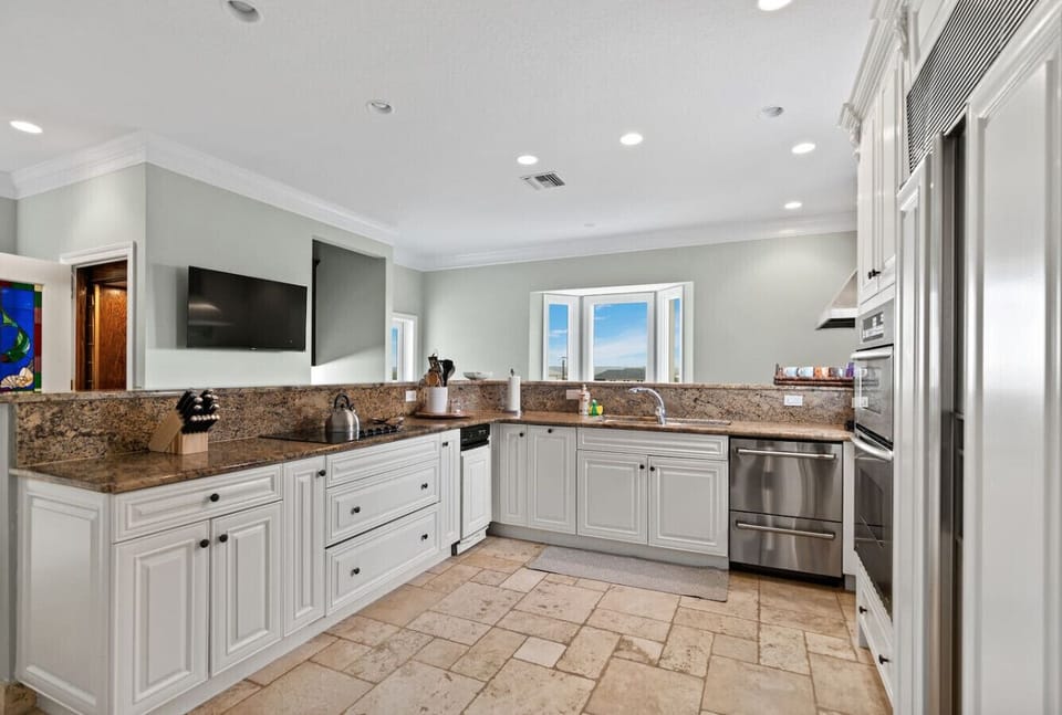 Too many cooks in the kitchen?  Not here!  Tons of space means there can be two or three cooks.  Let the fun begin!