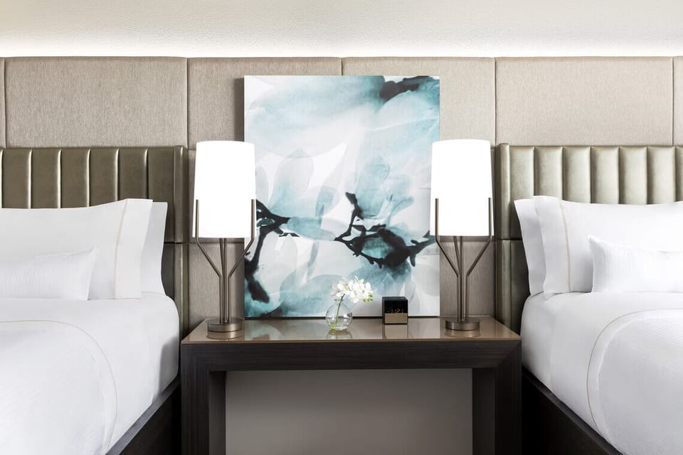 Admire thoughtful design touches before drifting off in peace.