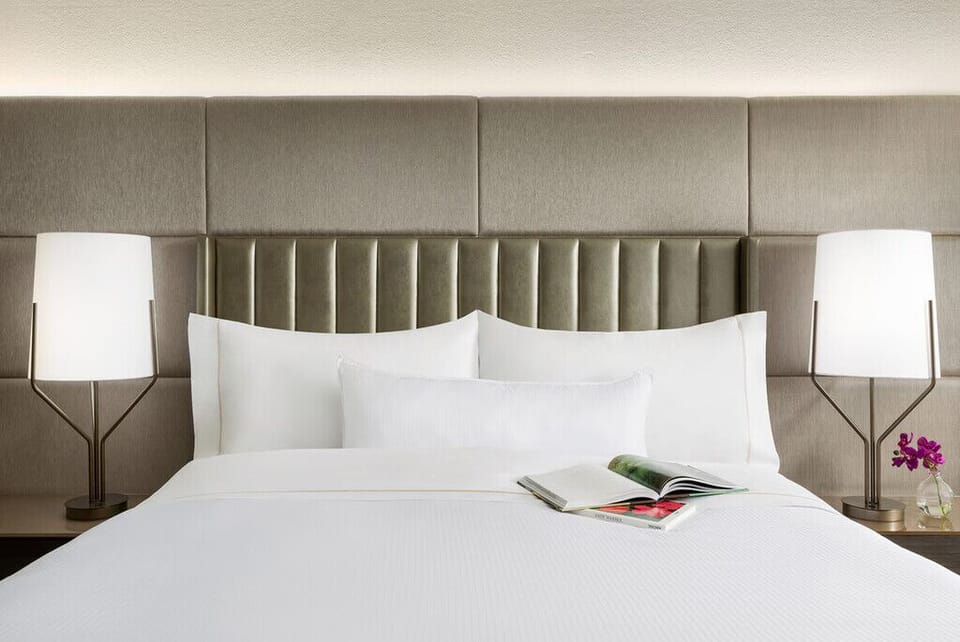 Sink into cloud-soft linens for a perfectly restful night.