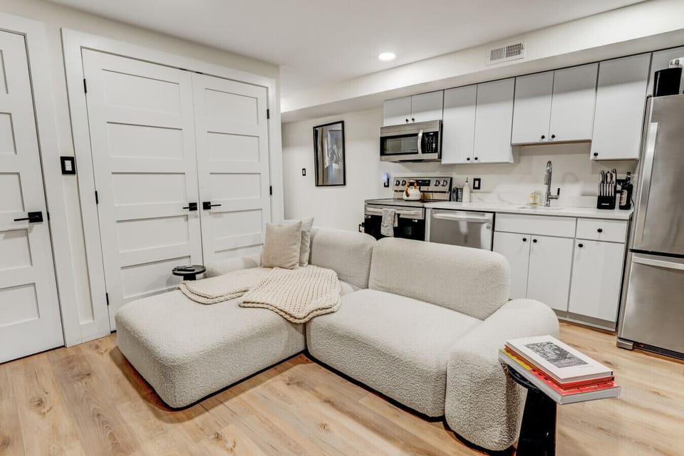 Seamless open layout cook, relax, and connect all in one space