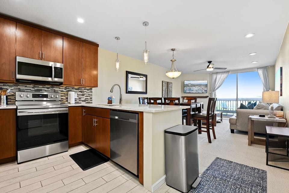 Bright and airy with ample lighting throughout the unit