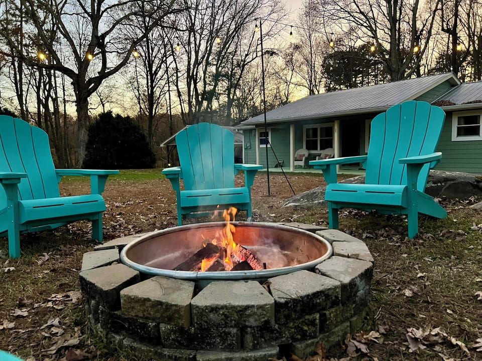 “Cozy fire pit for clear December nights on Lookout Mountain.”