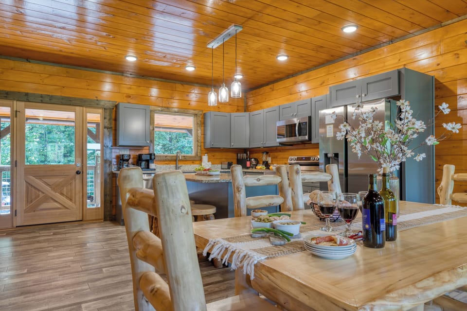 The open concept living area offers seamless transitions.